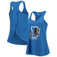 Women's Royal Durham Bulls Charm Scoop Neck Racerback Tank Top