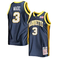 Men's Mitchell & Ness Dwyane Wade Navy Marquette Golden Eagles 2002/03 Authentic Throwback College Jersey