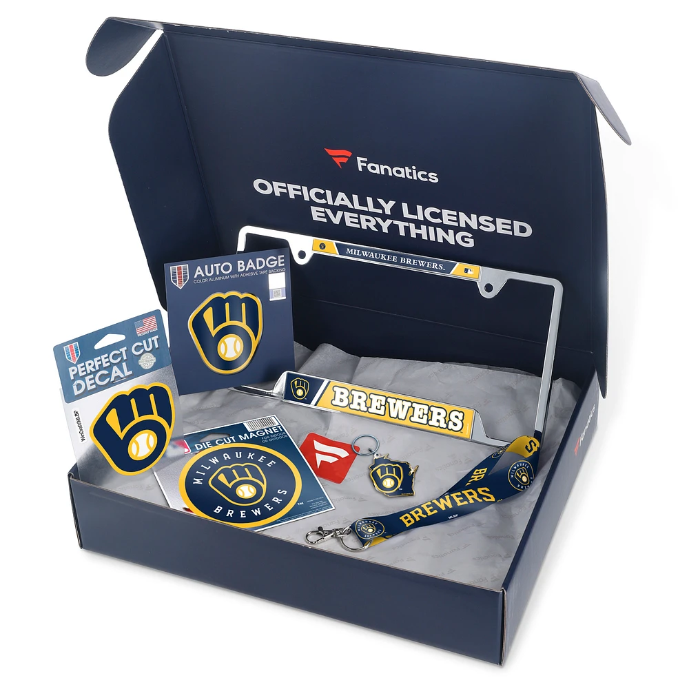 WinCraft Milwaukee Brewers Fanatics Pack Automotive-Themed Gift Box - $55+ Value