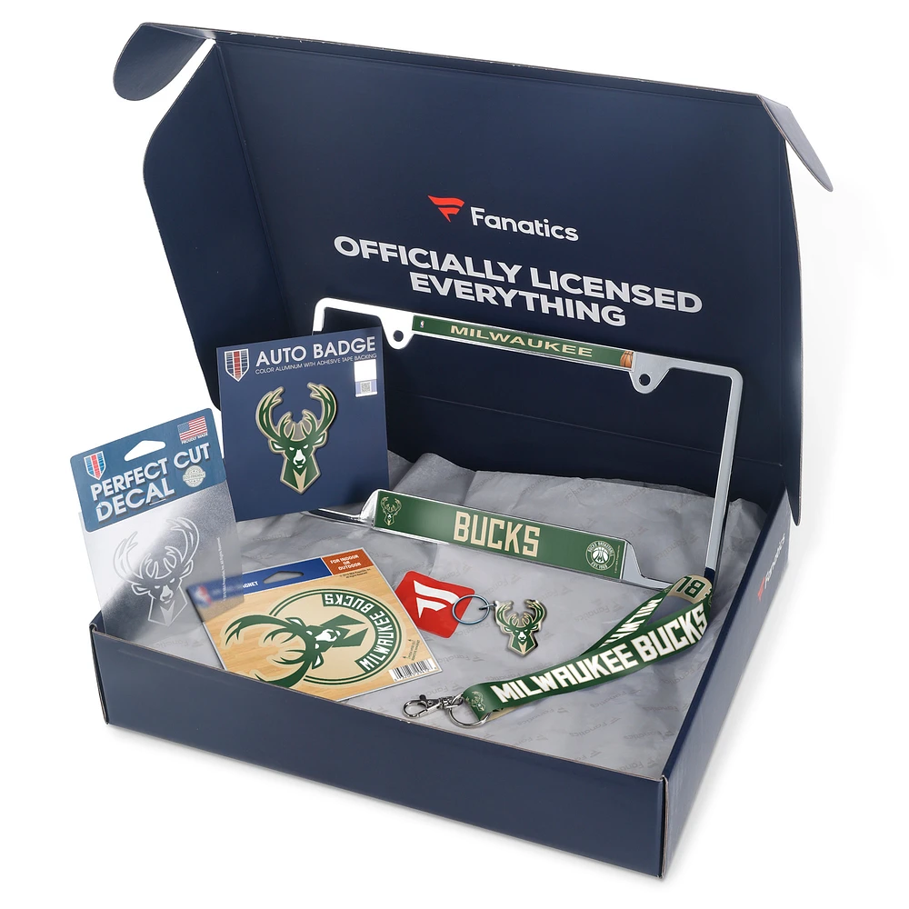 WinCraft Milwaukee Bucks Fanatics Pack Automotive-Themed Gift Box - $55+ Value