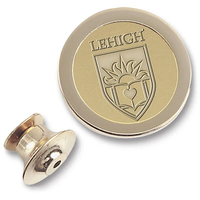 Gold Lehigh Mountain Hawks Logo Lapel Pin