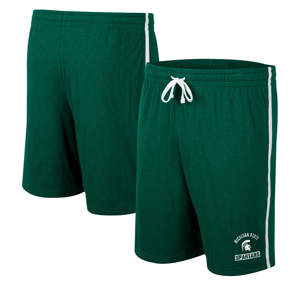 Men's Colosseum Green Michigan State Spartans Thunder Slub Shorts