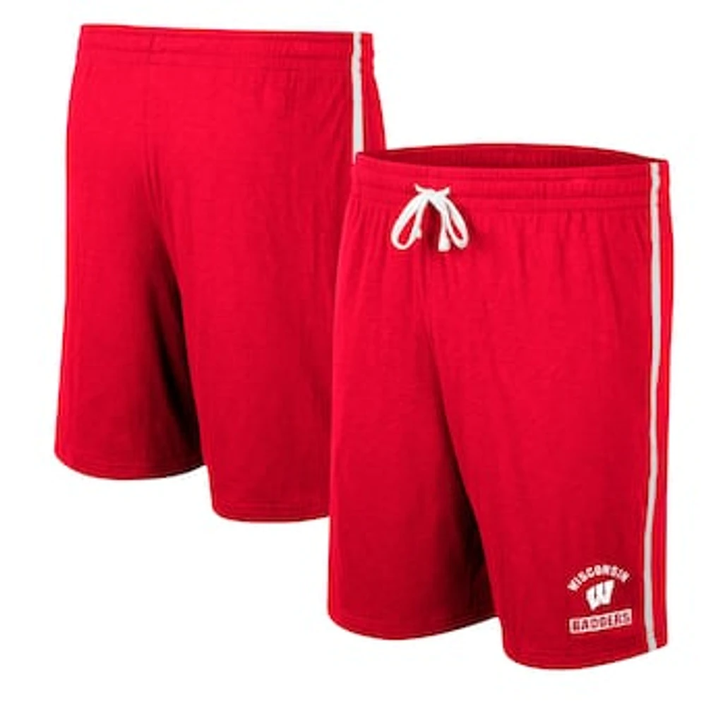 Men's Colosseum Red Wisconsin Badgers Thunder Slub Shorts