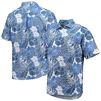 Men's Tommy Bahama Blue Chase Elliott Coconut Point Playa Flora Camp Button-Up Shirt