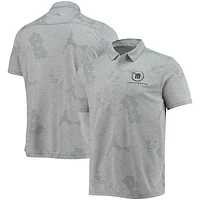 Men's Tommy Bahama Gray TRACKHOUSE RACING Miramar Blooms Team Logo Polo