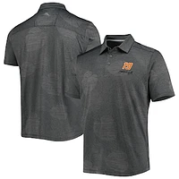 Men's Tommy Bahama Charcoal Martin Truex Jr Palm Coast Delray Frond IslandZone Polo