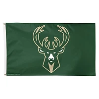 WinCraft Milwaukee Bucks 3' x 5' Single-Sided Deluxe Primary Team Flag
