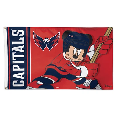 WinCraft Washington Capitals 3' x 5' Mickey Deluxe Single-Sided Flag