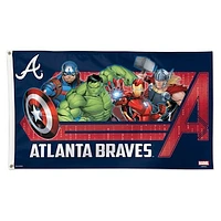 WinCraft Atlanta Braves 3' x 5' Single-Sided Deluxe Avengers Flag