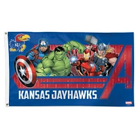 WinCraft Kansas Jayhawks 3' x 5' Single-Sided Deluxe Avengers Flag