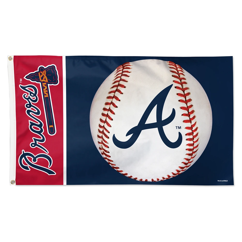 WinCraft Atlanta Braves 3' x 5' Baseball Deluxe Single-Sided Flag