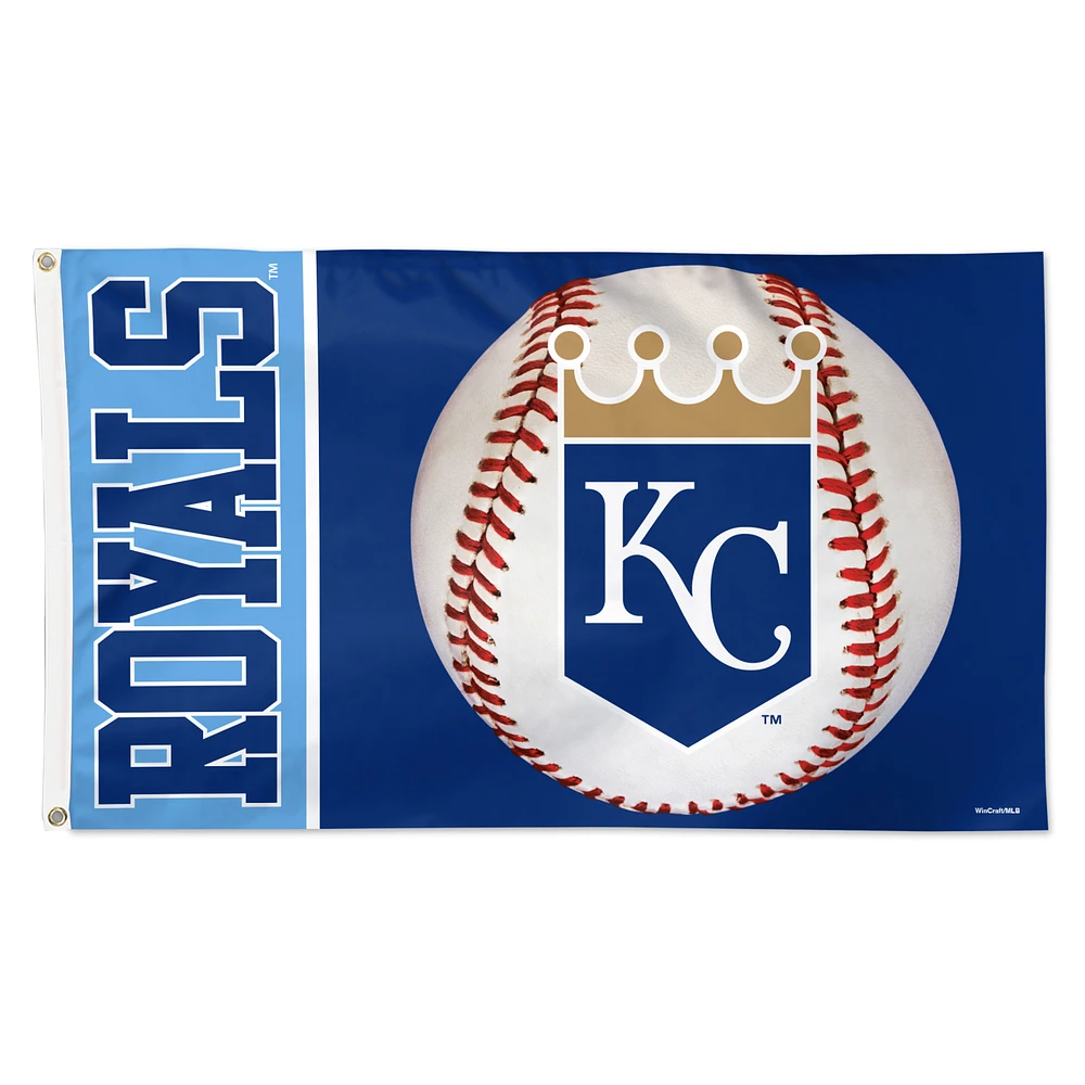 WinCraft Kansas City Royals 3' x 5' Baseball Deluxe Single-Sided Flag