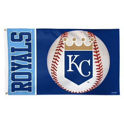 WinCraft Kansas City Royals 3' x 5' Baseball Deluxe Single-Sided Flag