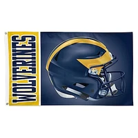 WinCraft Michigan Wolverines 3' x 5' Helmet Deluxe Single-Sided Flag