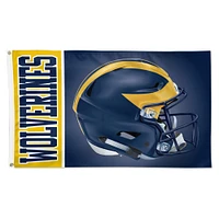 WinCraft Michigan Wolverines 3' x 5' Helmet Deluxe Single-Sided Flag