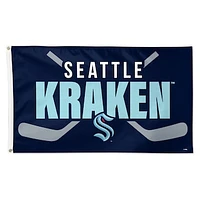 WinCraft Seattle Kraken 3' x 5' Hockey Stick Deluxe Single-Sided Flag