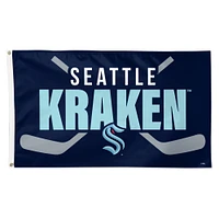 WinCraft Seattle Kraken 3' x 5' Hockey Stick Deluxe Single-Sided Flag