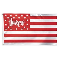 WinCraft Nebraska Huskers 3' x 5' Single-Sided Deluxe Patriotic Stars & Stripes Flag