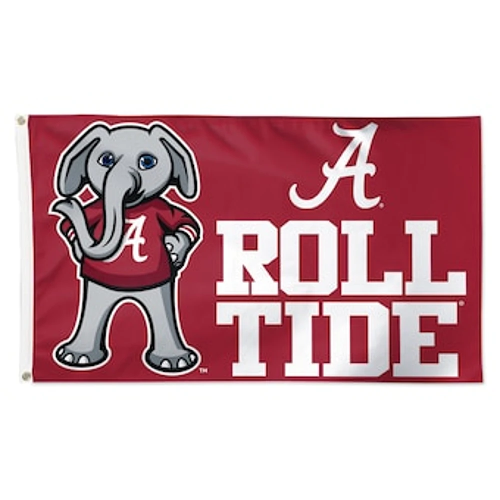 WinCraft Alabama Crimson Tide 3' x 5' Single-Sided Deluxe Mascot Flag