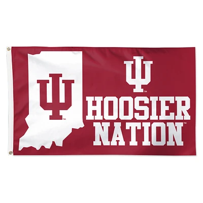 WinCraft Indiana Hoosiers 3' x 5' Single-Sided Deluxe Mascot Flag