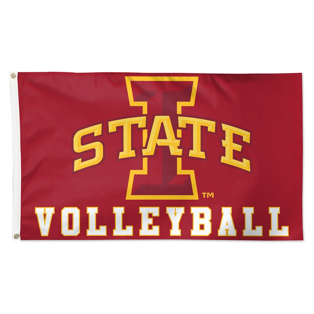 WinCraft Iowa State Cyclones 3' x 5' Volleyball Deluxe Single-Sided Flag