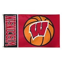 WinCraft Wisconsin Badgers 3' x 5' Basketball Deluxe Single-Sided Flag