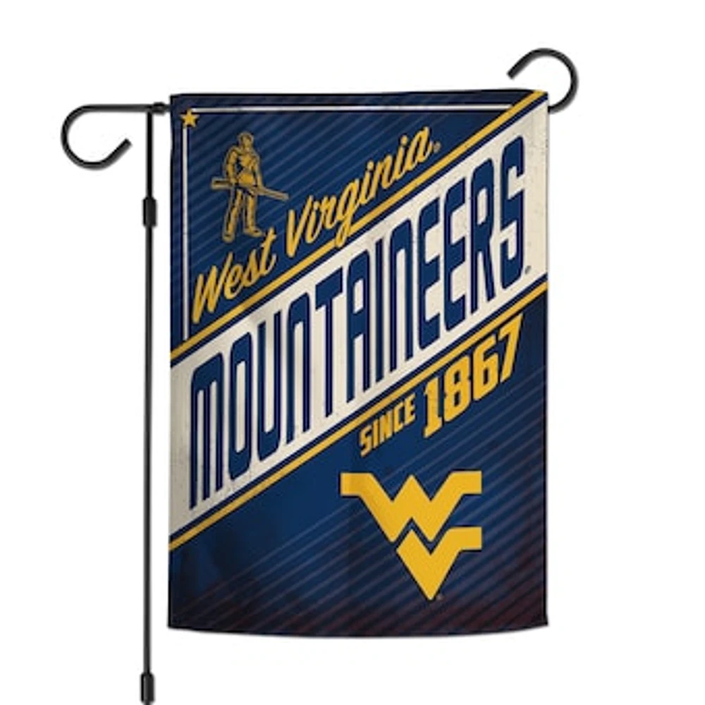 WinCraft West Virginia Mountaineers 12" x 18" Throwback Logo Double-Sided Garden Flag