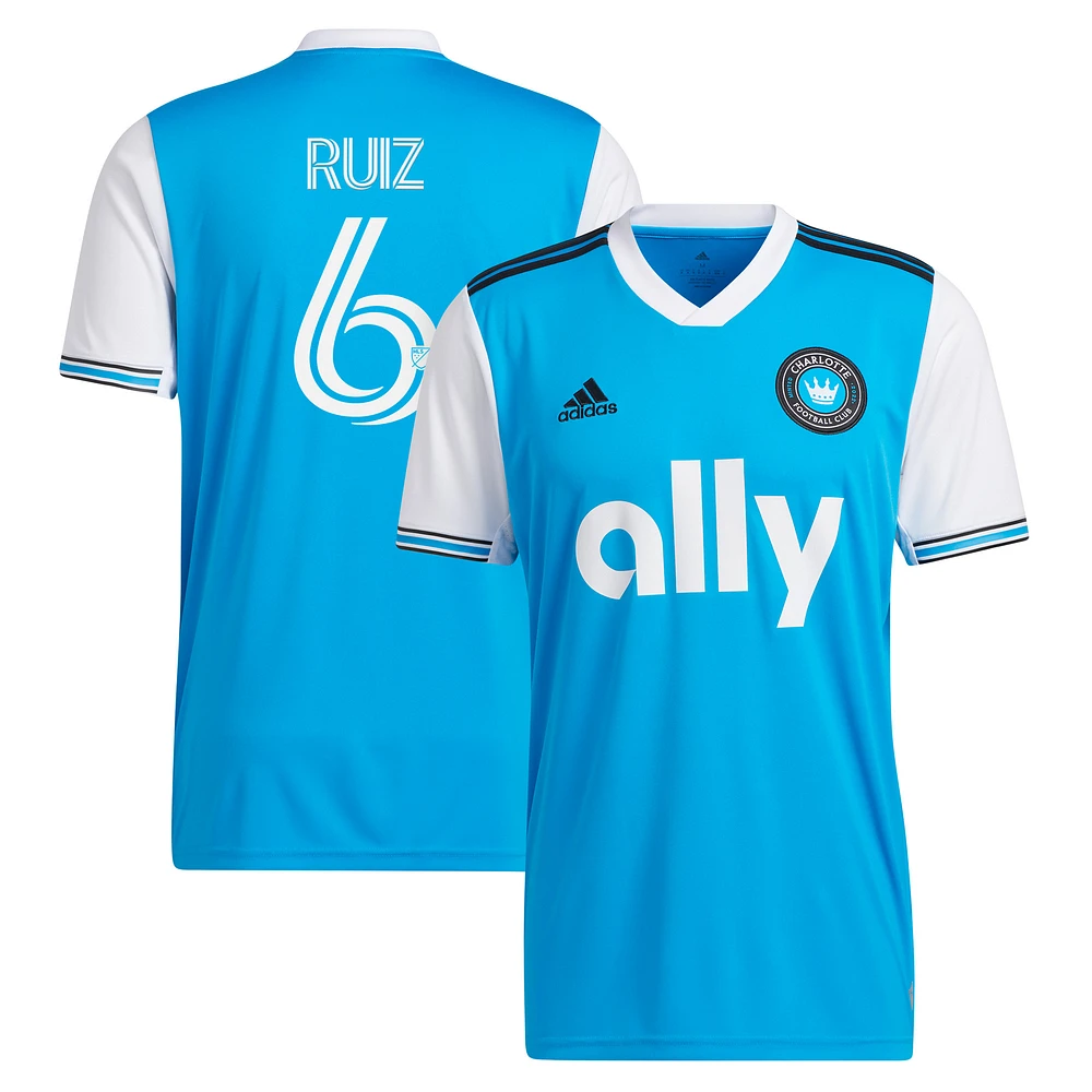 Men's adidas Sergio Ruiz Blue Charlotte FC 2022 Primary Replica Player Jersey