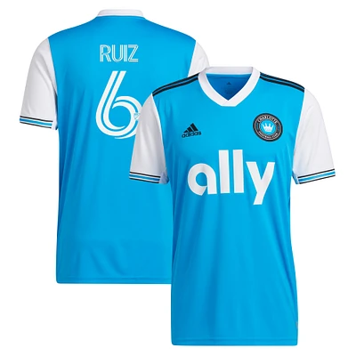 Men's adidas Sergio Ruiz Blue Charlotte FC 2022 Primary Replica Player Jersey