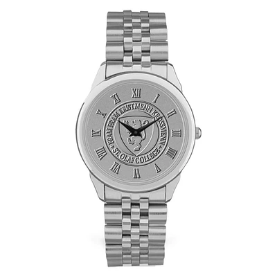 Silver St. Olaf Oles Medallion Rolled Link Bracelet Wristwatch