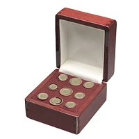 Gold Wellesley Blue Nine-Piece Blazer Button Set