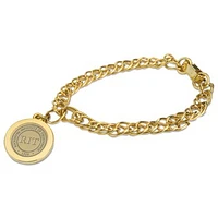 Women's Gold Rochester Institute of Technology Tigers Charm Bracelet