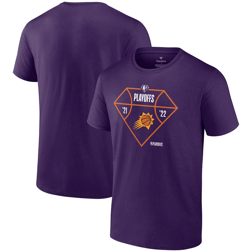 Men's Fanatics Purple Phoenix Suns 2022 NBA Playoffs Diamond Tip Off T-Shirt