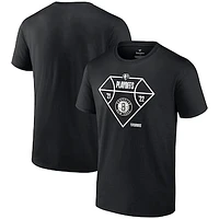 Men's Fanatics Black Brooklyn Nets 2022 NBA Playoffs Diamond Tip Off T-Shirt