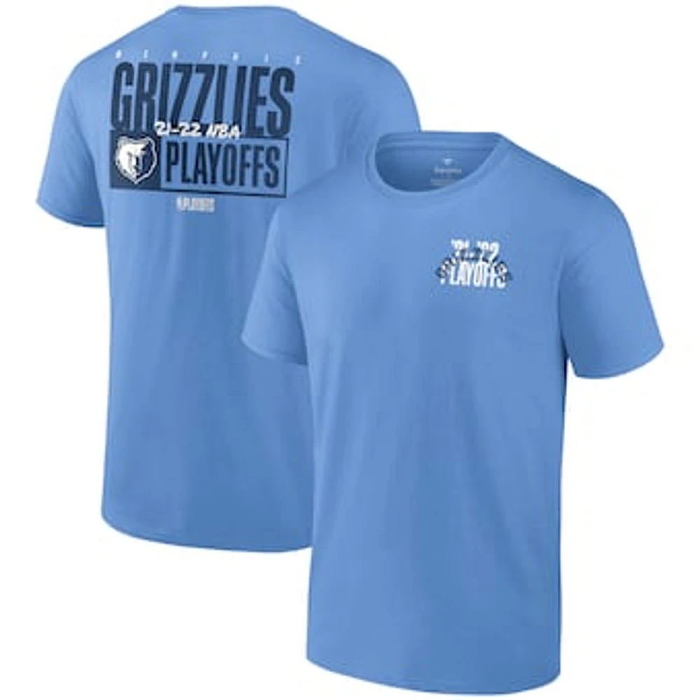 Men's Fanatics Light Blue Memphis Grizzlies 2022 NBA Playoffs Dunk T-Shirt