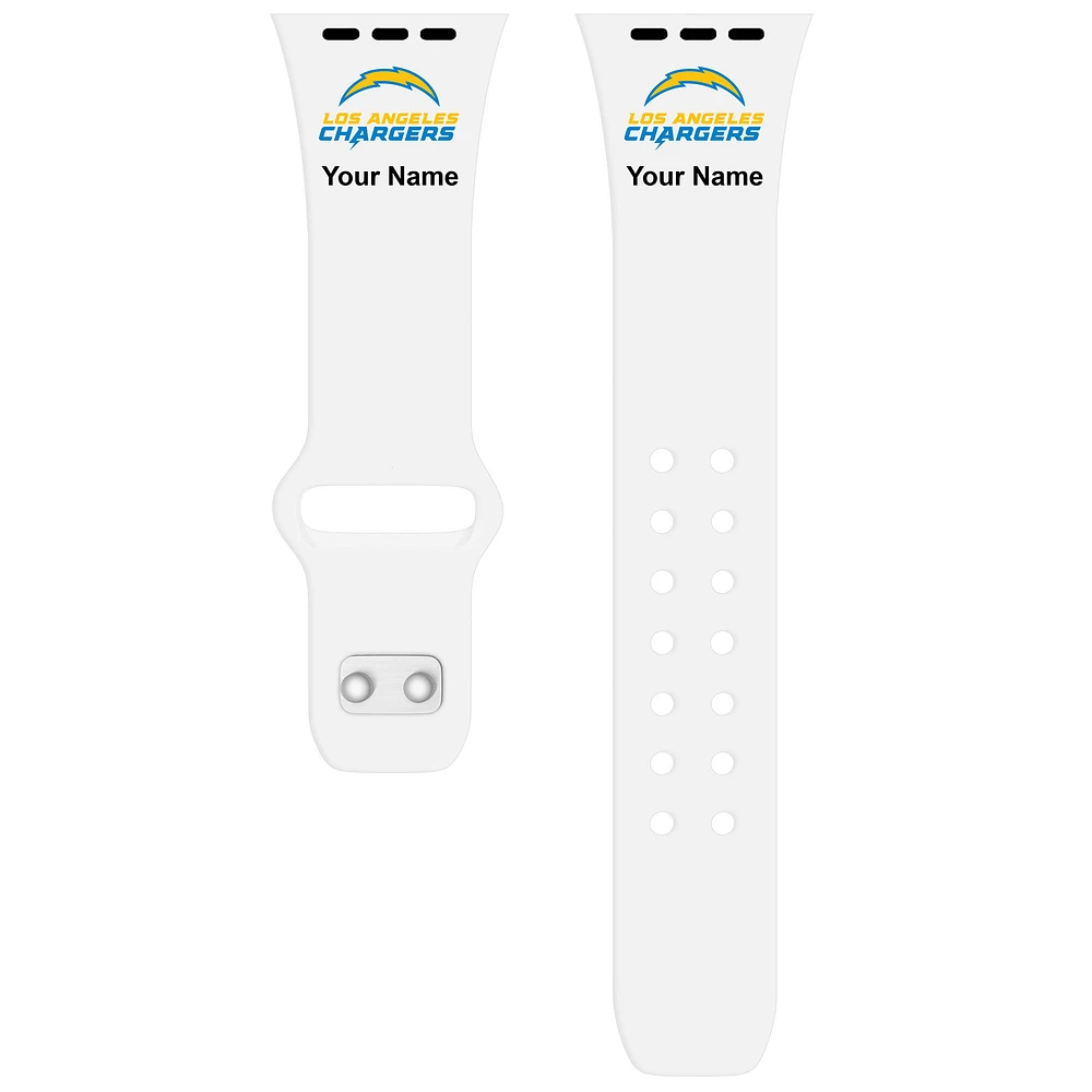 Los Angeles Chargers 42/44/45mm Personalized Silicone Apple Watch Band
