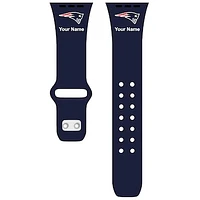 New England Patriots 42/44/45mm Personalized Silicone Apple Watch Band