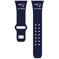 New England Patriots 42/44/45mm Personalized Silicone Apple Watch Band