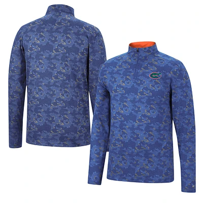 Men's Colosseum Royal Florida Gators Tivo Quarter-Zip Jacket