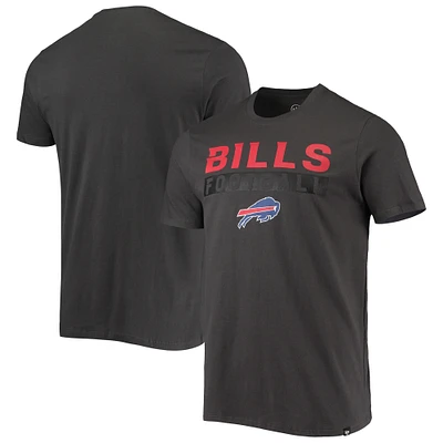 Men's '47 Charcoal Buffalo Bills Dark Ops Super Rival T-Shirt