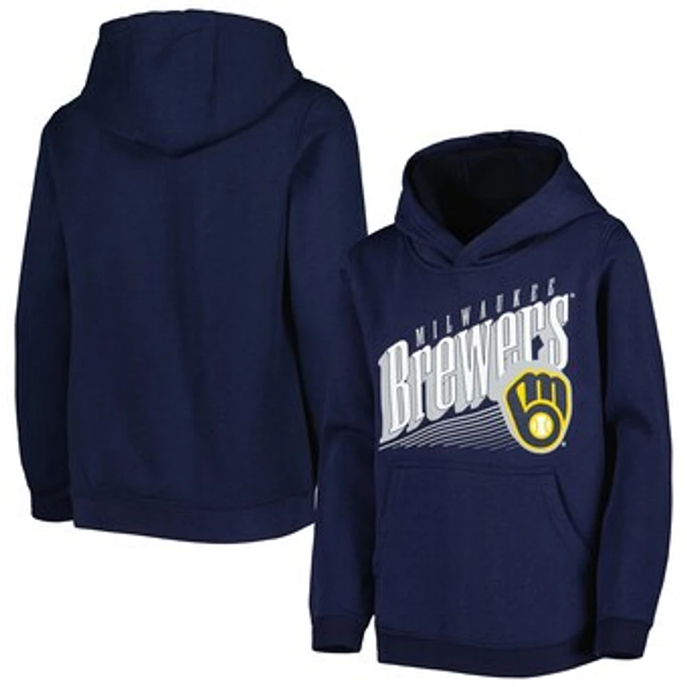 Youth Navy Milwaukee Brewers Winning Streak Pullover Hoodie