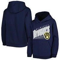 Youth Navy Milwaukee Brewers Winning Streak Pullover Hoodie