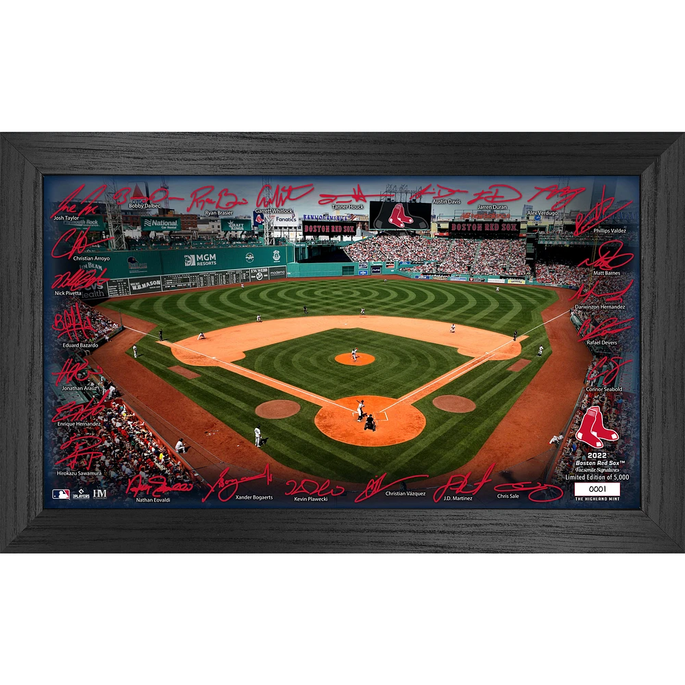 Highland Mint Boston Red Sox 12" x 20" Facsimile Signature Field - Framed Photo