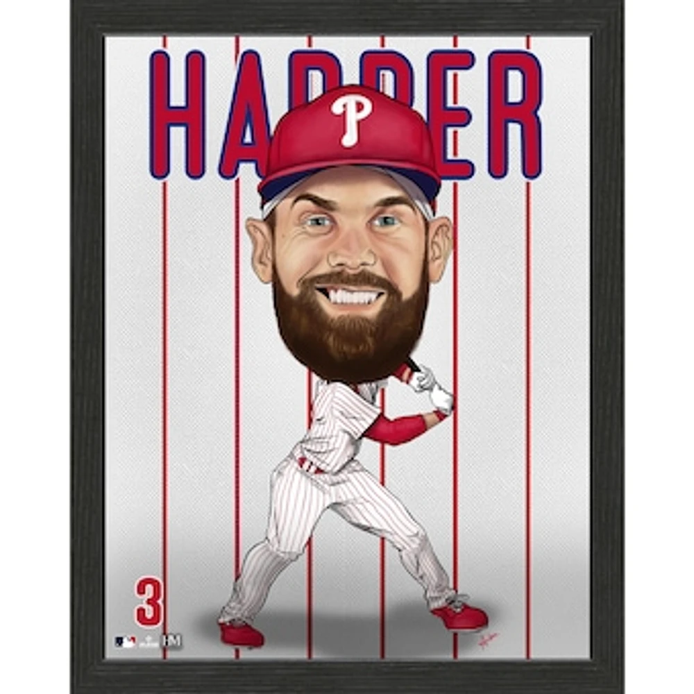 Highland Mint Bryce Harper Philadelphia Phillies 12" x 15" Dynamo - Framed Photo