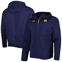 Men's Under Armour Navy Notre Dame Fighting Irish Swoven Performance Full-Zip Jacket