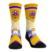 Rock Em Socks Los Angeles Sparks Full Court Press Crew Socks