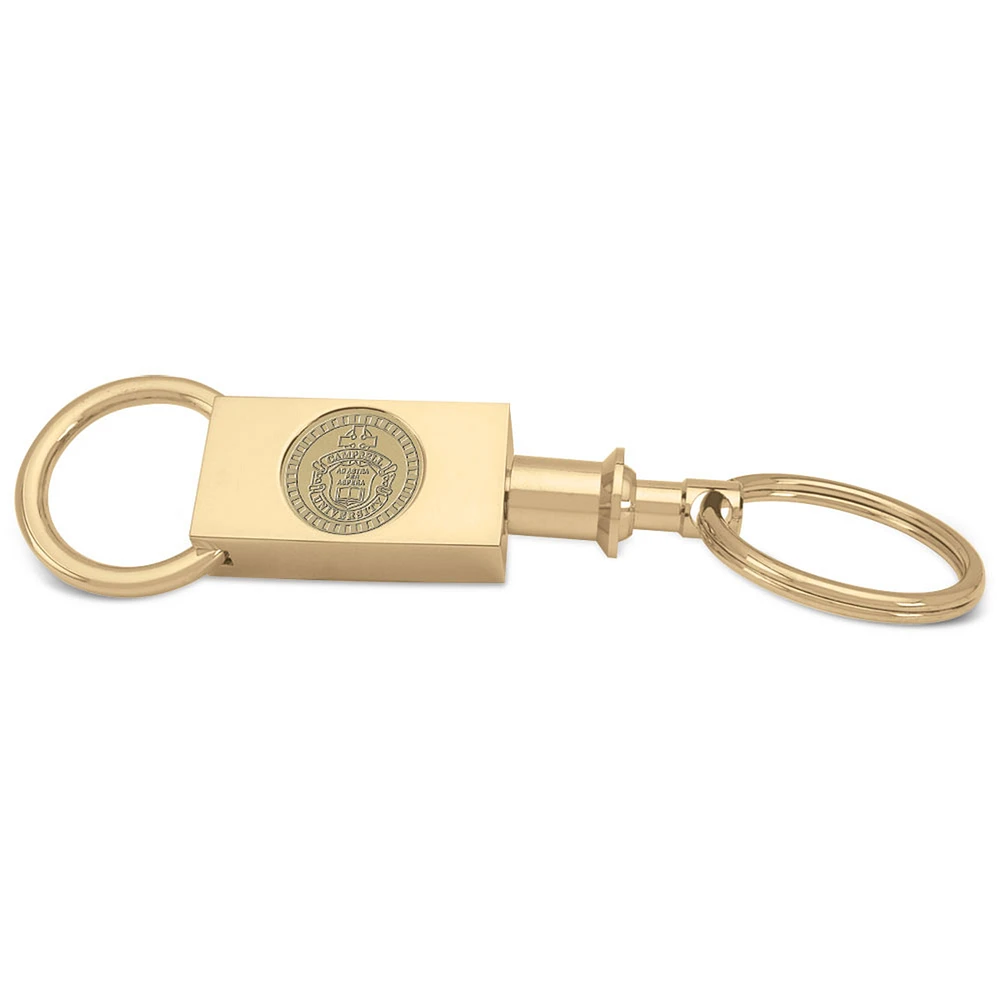 Gold Campbell Fighting Camels Team Logo Two-Section Key Ring