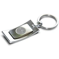 Silver Oberlin Yeomen Team Logo Curve Key Ring