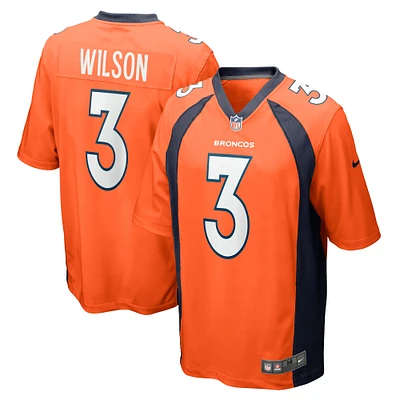 Men's Nike Russell Wilson Orange Denver Broncos - Game Jersey