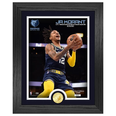 Highland Mint Ja Morant Memphis Grizzlies Franchise Single Regular Season Game Scoring Record - 13'' x 16'' Bronze Coin Photo Mint